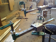 Lathe Torch Stand with 1" Shaft and 6" Shaft